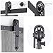 Yaheetech 6 FT Sliding Barn Door Hardware Set Modern Steel Interior Wood Closet Track Kit Black