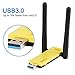 Slicemall USB Wifi Adapter 1200Mbps Wireless Adapter Network Long Range High-gain Antenna Dual Band USB3.0 Wifi for Desktop/PC (5GHz 866Mbps + 2.4GHz 300Mbps)Supports Windows XP/7/8/10/Mac/Linux...