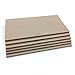 6-Pack 5 x 10 x 0.25 inch Rectangle Shape Crafting Wood - Unfinished MDF Wooden Crafting Materials DIY Project Hobbies Thin Boards (SJT00072)