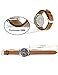 18MM Leather Bands For Huawei Watch 1 ,Adeals Quick Release Top Grain Genuine Leather 18mm Smart Watch Band Strap Women Men Bands For FOSSIL Q VENTURE (Brown, 18mm)
