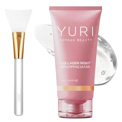 Yuri Collagen Night Wrapping Mask, Yuri Korean Beauty, Korean Beauty Collagen Night Wrapping Mask, Easy Peel off Facial Mask Skin Care Night Mask, Hydrating Firming Sleeping Mask (1pcs)