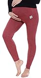 Simplicity Pregnant Women's Cotton Knit Maternity Stretch Leggings
