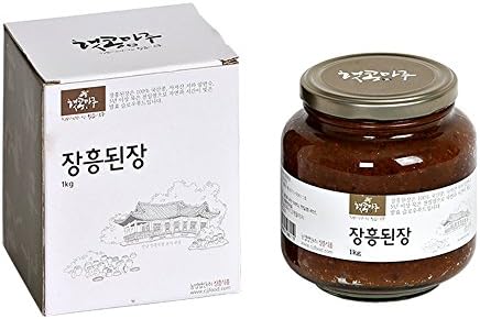 Hatkongmaru Jangheung Soybean paste - 100% Korean Beans with Rich Protein and Bay Salt, Traditional Craftsmanship, 1kg