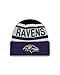 NFL Baltimore Ravens Biggest Fan 2.0 Cuff Knit Beanie, One Size, Purple