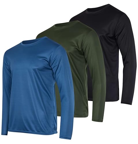 Real Essentials - 4 Pack: Men's Dry-Fit Moisture Wicking Performance