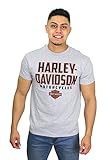 Harley-Davidson 5K18-HE76 Mens Bold Biker B&S Grey Short Sleeve (Large)