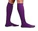 Mojo Compression Socks Durable Comfortable Coolmax Material Unisex Knee High Socks for Recovery, Performance, Medical & Firm Support (Purple, Large)