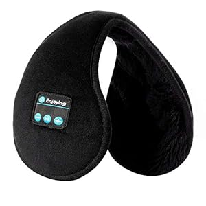 Voerou Ear Muffs Wireless Headphones Ear Warmers ear Muffs Headsets Foldable Unisex Fleece Ear Warmer with Microphone…