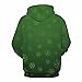 Couple 3D Santa Print Ugly Christmas Kangaroo Pocket Sweatshirt Hoodies Pullover Lady Cat L/XL