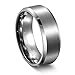 King Will BASIC Unisex 8mm Tungsten Carbide Matte Polished Finish Wedding Engagement Band Ring 11.5