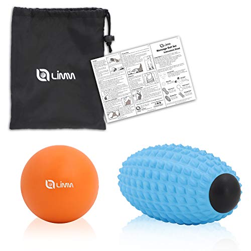 Limm Lacrosse Ball and Roller - Massage Ball & Deep Tissue Roller for Trigger Point Therapy and Myofascial Release, Plantar Fasciitis, Foot, Back, Shoulder & Neck Pain Relief - Includes Free Carry Bag