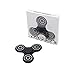 Fidget Spinner - Hands Fast Bearings Relieves Stress And Anxiety for Children & Adults Attention Toy - Stress Reducer EDC Tri Finger Spinner (Black & Silver)