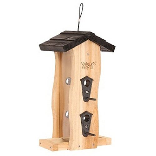 UPC 849278015039, Nature&#39;s Way Bird Products CWF5 Cedar Vertical Wave Feeder, 14.5&quot; x 8.25&quot; x 8.5&quot;