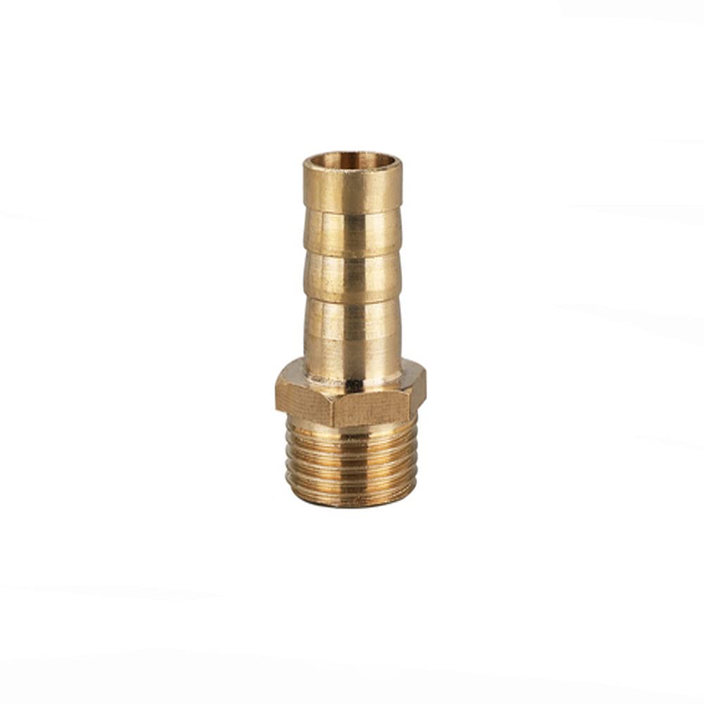 TopHomer 1Pcs BSP Hose Connector Brass Pipe Fitting 6mm/8mm/10mm/12mm/16mm/19mm/25mm, Hose Barb Tail Male BSP Thread Connector Joint Copper Coupler Adapter