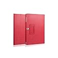 Generic Slim Folding Folio Stand Case for Samsung Galaxy Tab Pro 10.1 Tablet SM-T520/T525 P600, Lightweight Magnetic Closure PU Leather Flip Shockproof Auto Wake/Sleep Smart Cover Red