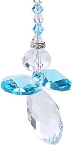 Anna Crystalword Rainbow Collection Crystal Guardian Angel Aurora Borealis For Home/Car &amp; Porch Decor &amp; Hangings Ornament (Sky Blue)