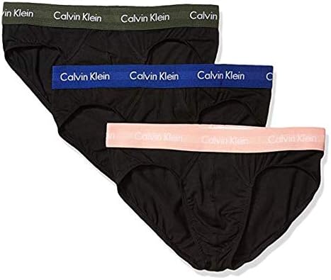 Amazon カルバンクライン Calvin Klein ブリーフ 3枚組みセットcotton Stretch 3 Pack Hip Brief ビキニ メンズ バンド色ブルー グリーン ピンク S 並行輸入品 ブリーフ 通販