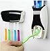 LiveOut Toothpaste Dispenser Automatic - Toothpaste Squeezer - Toothbrush Holder (Black)