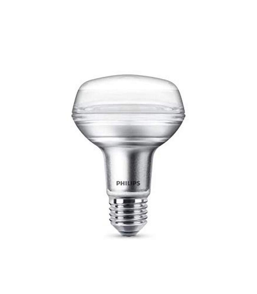 Philips LEDclassic lamp, Replaces 60 W, E27, R80, Warm White (2700 K), 345 lumens, Reflector