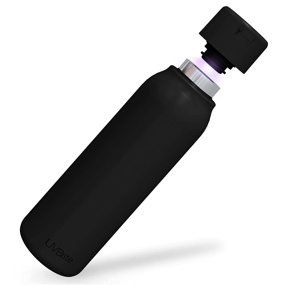 Photo 1 of UVBRITE UV self-Cleaning and Water-Purifying Bottle TT-B02-18.6 Ounce Insulated Rechargeable Stainless-Steel Tumbler with Safety Lock Prevents Accidental Exposure Ideal for Outdoor and Emergency use