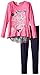 One Step Up Girls' Big 3 Pc Set Chiffon Trim Top Legging Scarf