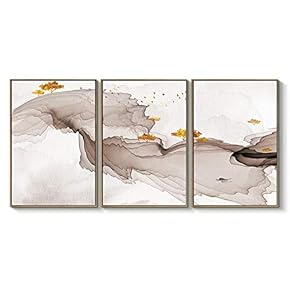 Framed Canvas Wall Art for Living Room, Bedroom Great Abstract Beautiful Landscape Canvas Prints for Home Decoration Ready to Hanging - 16"x24"x3 Panels