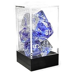 Chessex CHX27466 Dice-Nebula Dark Blue/White Set