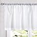 jinchan Kitchen Curtains Waffle-Weave Valance for Kitchen Bathroom Waffle Woven Textured Window Treatment 1 Panel W60 x L18 White
