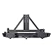 Hooke Road Jeep Wrangler Rear Bumper w/Tire Carrier & Receiver Hitches & LED Lights for 1987-2006 Jeep Wrangler TJ YJ