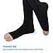 SWOLF Compression Pantyhose Women Men,Open Toe 20-30 mmHg Gradient Firm Support Compression Stockings Hose - Toeless Edema Moderate Varicose Veins Medical Compression Tights (Black, Large)