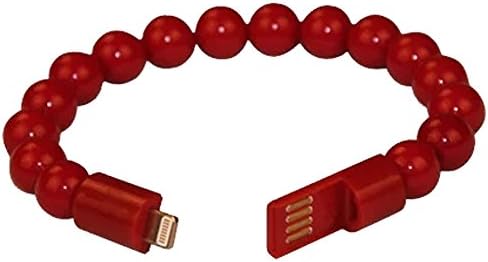 LISIMKE Red bracelet type Apple Lightning Cable 0.33ft [MFi Certified] for iPhone 5 6 7 8,7 Plus,6s,6,6 Plus,5 iPod iPad,High Speed Data Sync and Charge Cable