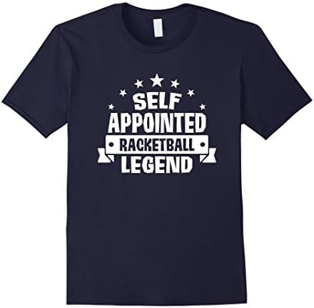 Men's Self Appointed Racketball Legend Funny Gift T-shirt Large Navy