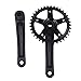 CDHPOWER 36T Single Speed Crankset 170mm x 36T for Mountain Road Bike Fixed Gear Bicycle Folding Bicycle(Square Taper, Black,36T, Sprocket)