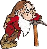 Dwarf Grumpy of Disney's Snow White & The Seven Dwarfs Embroidered Iron On Applique Patch