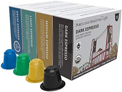 OriginalLine Nespresso Compatible Capsules - Light, Medium, Dark, Decaf Espresso pods (Variety Pack)(40 Capsules) - ORGANIC FairTrade