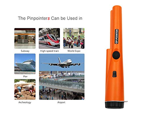 Efaster New Pro Pointer at Fully Waterproof Pinpointing Metal Detector, 360°Search Treasure Pinpointing Finder Probe with Safety Belt Holster for Adults and Kids (Orange)