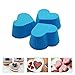 24 Packs Reusable Silicone Backing Cup Mold - Non-stick Heat Resistant (Up to 446F) Mini Food Grade Cupcake Liners/Muffins Cup Molds in storage Container, [6 Heart-Shaped Each with 4 Colors]
