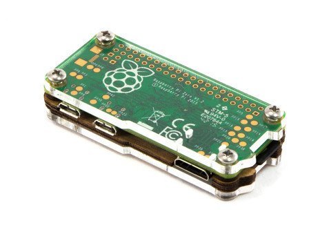 Zebra Zero for Raspberry Pi Zero - Wood T2 - with Heatsinks
