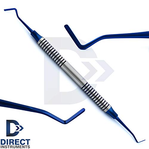 Composite Instruments Dental Plastic Filling Tools Set 6Pcs Titanium Blue Restoration Cavity Preparation Carvers Contouring Plugger Ball Burnisher Spatula