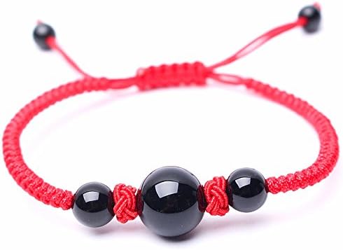 Aimeer Red String Bracelet Lucky Red Rope Beaded Adjustable Thread Bracelet for Protection,Good for Wealth and Love