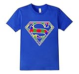 Autism Super Hero Awareness T-Shirt Ribbon Gift Tee Mom Dad