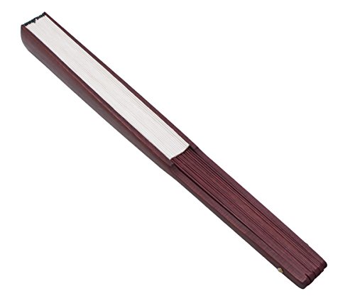 Folding Fan HONSHEN Bamboo Blank Hand Fan Chinese/Japanese with Traditional Chinese Arts (white)13inch - Thumbnail 5