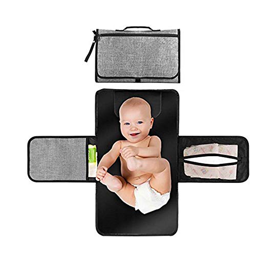 Zerototens Portable Nappy Changing Pad,Waterproof Pad Baby, Soft Urine Pads Absorbent Blanket Sheet Bed Pads Mattress Change Mat Incontinence Pads Home Travel Changing Mat Diaper Clutch (Gray)