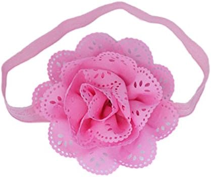 Children's Hairband Baby Colorful Flower Cute Hair Accessories (Pink)