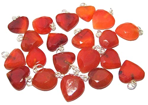 CRYSTALMIRACLE Carnelian Gemstone Heart Pendant Fashion Positive Energy Men Women Gift Crystal Healing Accessory