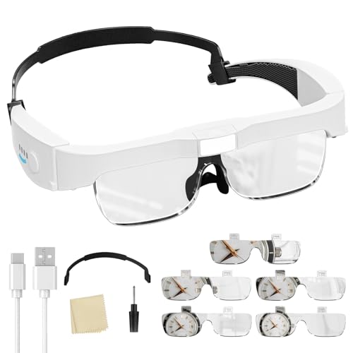 ARTDOT Magnifying Glasses with Light for Diamond Art Kits for Adults, Hands-Free Magnifier with 3 LED and 5 Lens (0.75X to 4.0X) for Reading, Close Work, or Diamond Painting Accessories and Tools