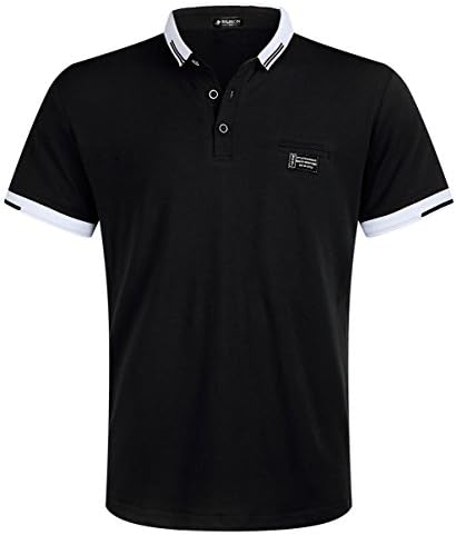 Musen Men Short Sleeve Polo Shirt Cotton Regular Fit T-Shirts