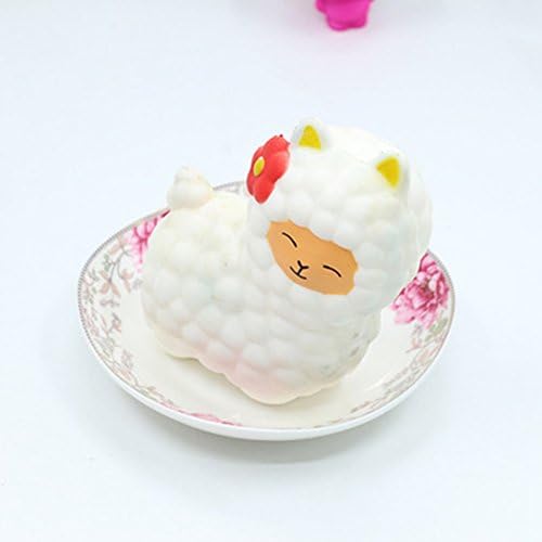 Chige Squishies Alpaca Slow Rising Cute Sheep Jumbo Cream Scented Charms Kawaii Toys For Kids and Adults Stress Relief and Time Killing (White Ewe)