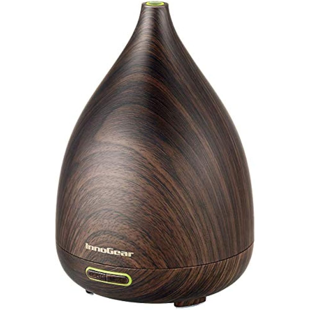 200ml Essential Oil Diffuser Wood Grain VaseShaped Ultrasonic
