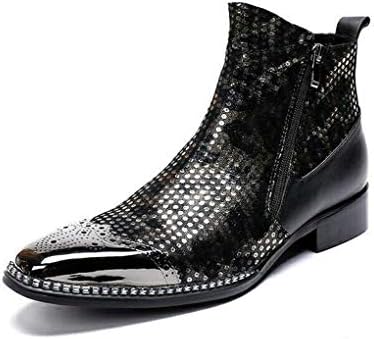 メンズレザーブーツ秋冬マーチンブーツファッションクラシックレトロブーツジッパーアンクルブーツ男性レザーラバーソール